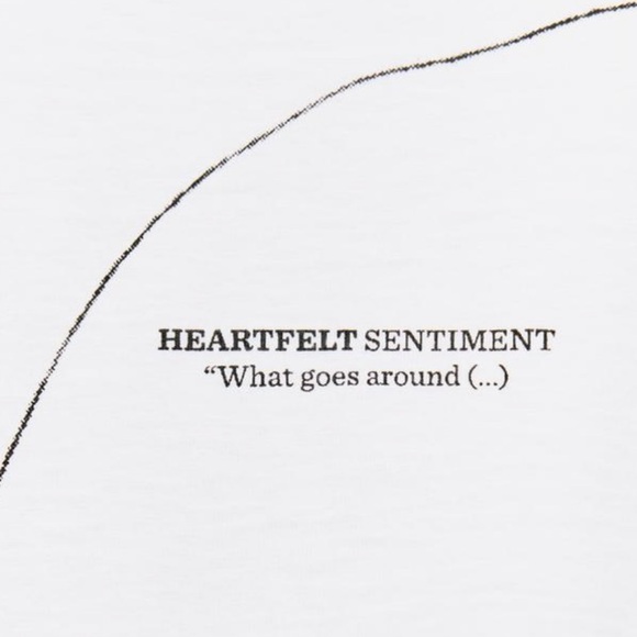Zara Heartfelt Sentiment: What goes around | Short-Sleeve T-shirt | Large | NWT - Picture 4 of 13